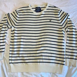 Men’s American Eagle striped cotton knit crew neck sweater